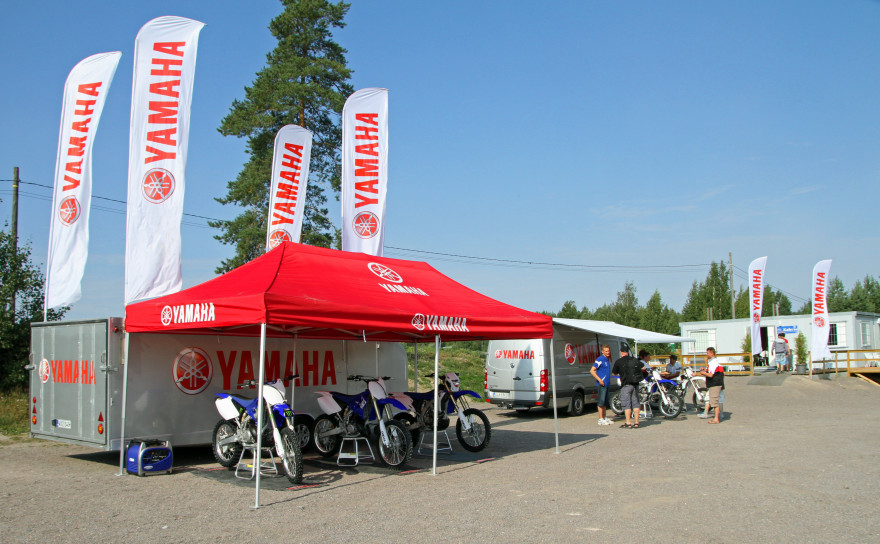 Yamaha-maahantuoja järjesti offroadpyörien esittelytilaisuuden Hyvinkäällä.