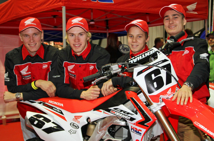 Team Brandt 2013: Santtu Tiainen (vas.), Juuso Matikainen, Jere Haavisto ja Waltteri Koskinen.