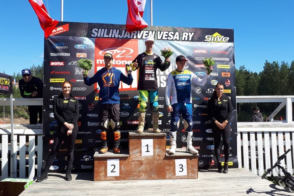 MX1-luokan ensimmäisen erän podium. Kuva: Antti Peltola
