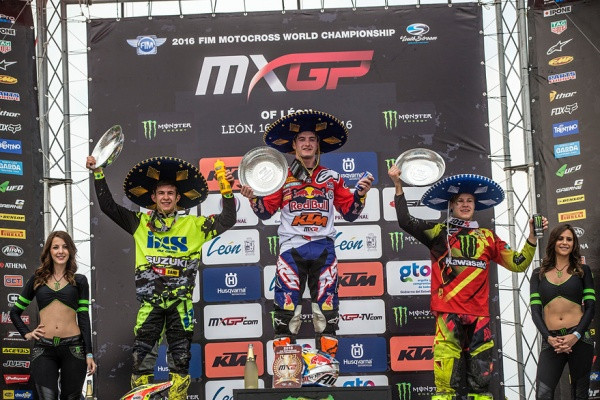 MX2-luokan podium. Kuva: Juan Pablo Acevedo
