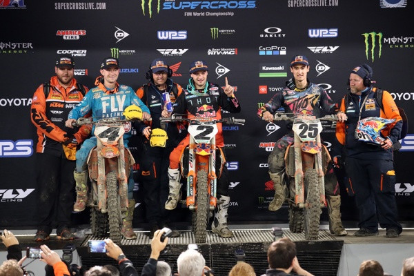 KTM-kuljettajat valloittivat 450-kuutioisten luokan podiumin. Kuva: Jani Hovi