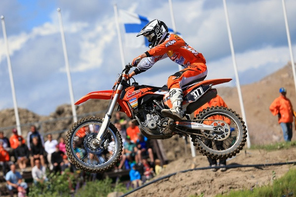 Henric Stigell oli päivän tuplavoittaja MX2 -luokassa.