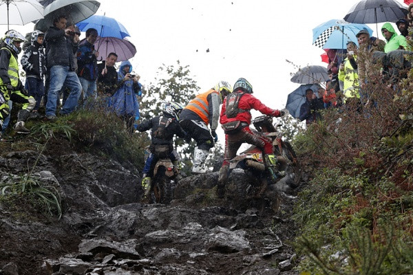 Vesisade teki reitistä sunnuntaina todella haastavan. Kuva: Andrea Belluschi