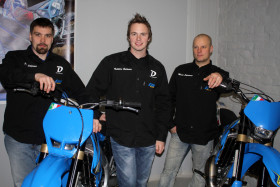 Daytona Motorsport tiimi: Petri Pohjamo (vas.), Valtteri Salonen ja Marko Leponiemi.