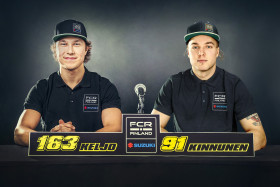 Teemu Keljo ja Santeri Kinnunen ajavat FCR Finland Suzuki -tiimin kuljettajina.