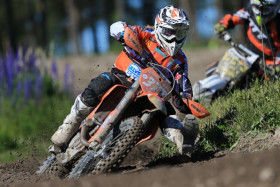 Henric Stigell voi varmistaa MX1 -luokan Suomen mestaruuden ensi viikonloppuna Hyvinkäällä. Kuva: Jani Hovi / Xracing