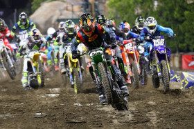 Adam Cianciarulo otti 250-kuutioisten ensimmäisen lähdön nimiinsä. Kuva: Jani Hovi