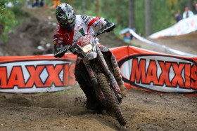 Juha Salminen endurotestin lopussa.