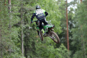 Niko Koskela lensi aamun nopeimpaan aikaan MX1-luokassa. Kuva: Jani Hovi / Xracing