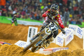 Jason Anderson otti uransa ensimmäisen 450-kuutioisten supercross-sarjan osakilpailuvoiton. Kuva: Husqvarna