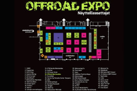 Tampere Offroad Expo '14 -näyttelykartta