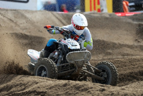 Lasse Ruotsalainen kaasutteli MXATV-luokan korkeimpiin SM-pisteisiin Hyvinkäällä. Kuva: Jani Hovi / Xracing