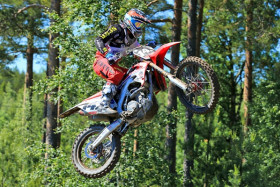 Jere Haavisto ajoi uransa ensimmäiseen MX2 -luokan voittoon. Kuva: Jani Hovi / Xracing
