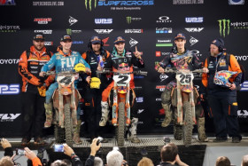 KTM-kuljettajat valloittivat 450-kuutioisten luokan podiumin. Kuva: Jani Hovi